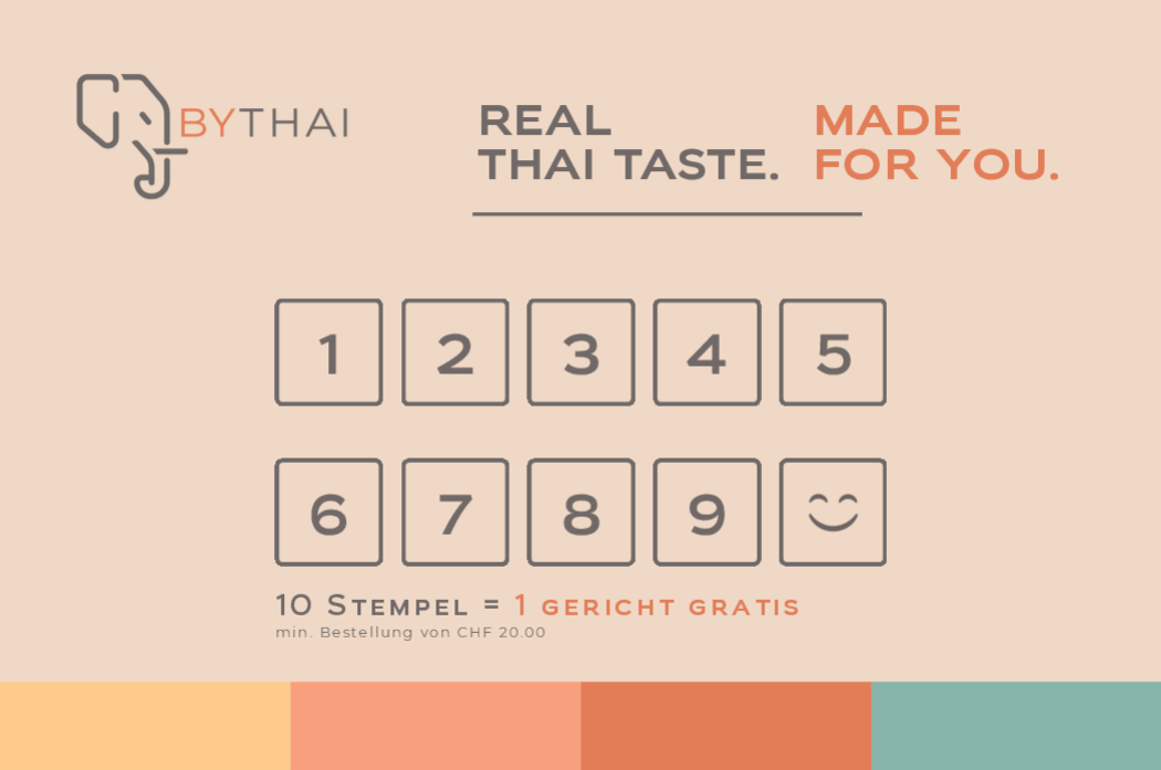 บัตรสะสมแต้ม BYTHAI ด้านหน้า